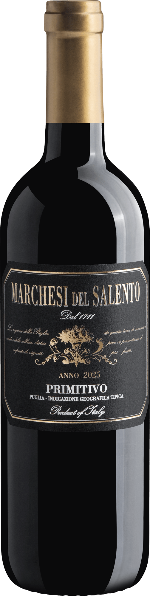 Garrafa do vinho Marchesi del Salento Primitivo Puglia IGT