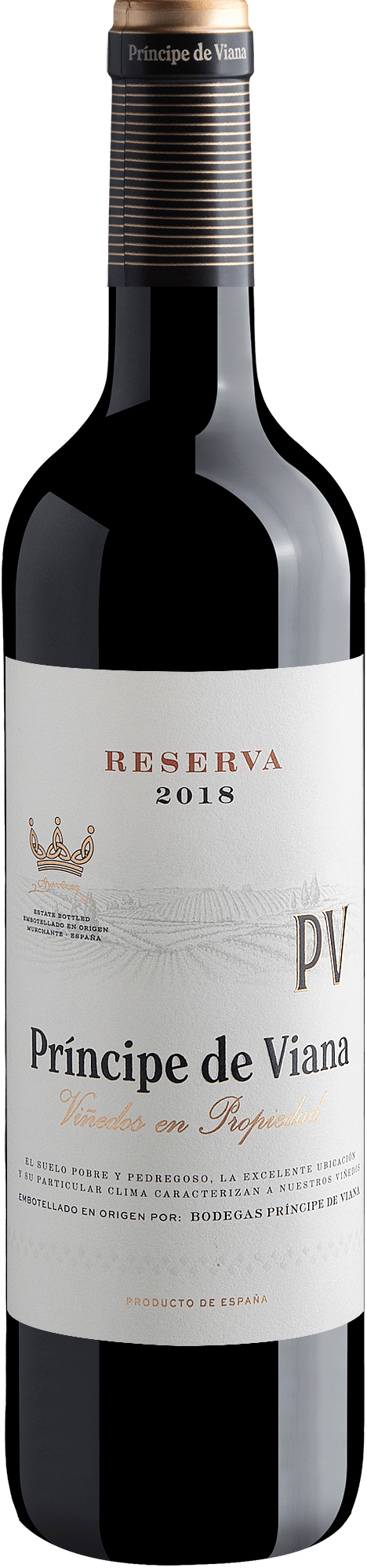 Garrafa do vinho Príncipe de Viana Reserva Navarra D.O. 2018