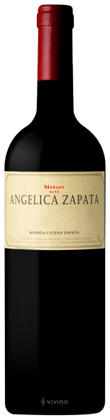 Garrafa do vinho Angelica Zapata Merlot