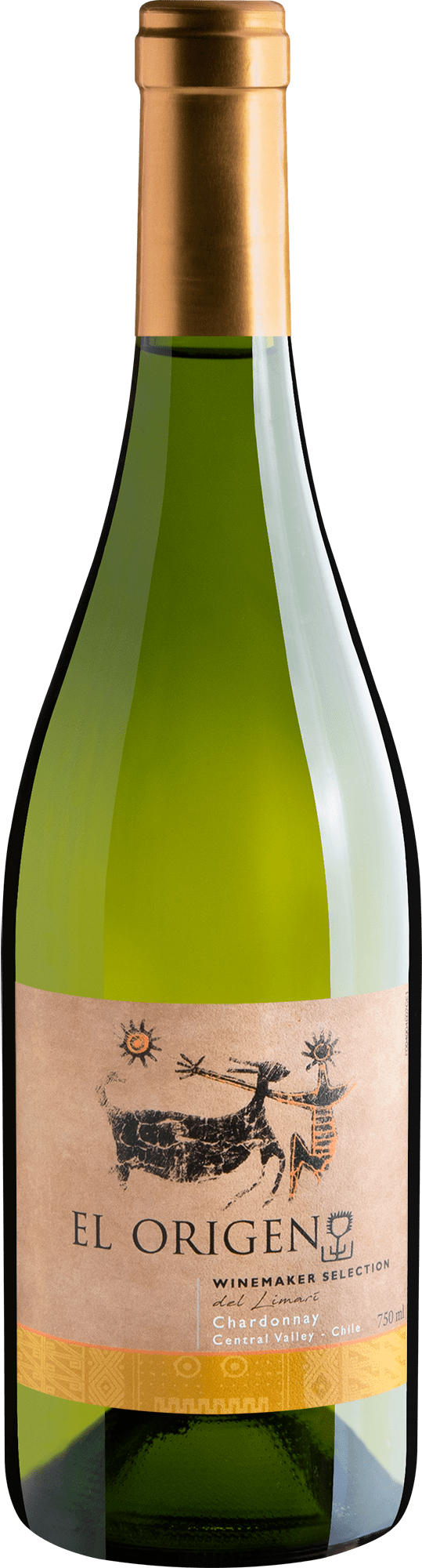 Garrafa do vinho El Origen Winemaker Selection del Limarí Chardonnay